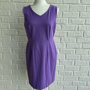 Talbots Elegant Purple Sleeveless Dress